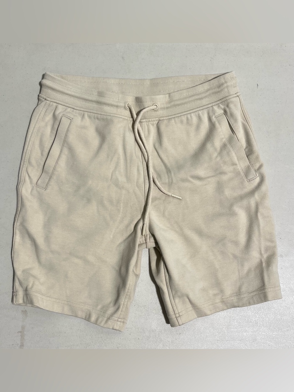 Men's Express S Cream Drawstring Casual Shorts